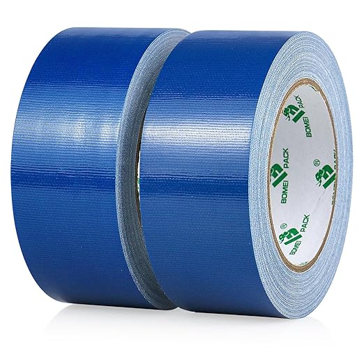 BOMEI PACK Blue Duct Tape, Heavy Duty Strong Industrial Grade Color Duct Tape 9.0 mil x 1.88inch x 30yds for Packing and Repairing