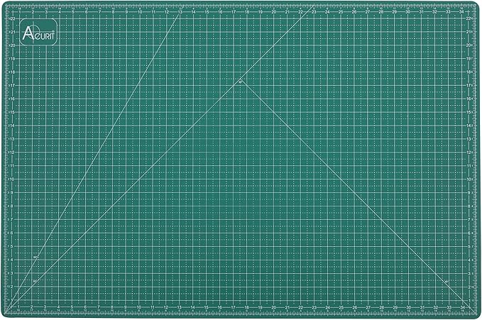 Acurit Self-Healing Cutting Mats - Self-Healing Craft Mats for Cutting, Measurements, Studios, Design, & More! - [Green - 12x18"]