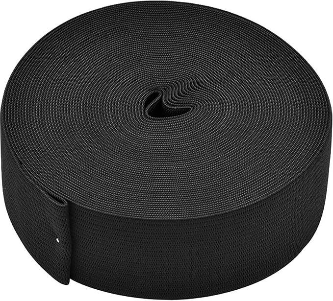 EBOOT 1 Pcs Elastic Spool (3/2 Inch X 11 Yard,Black)
