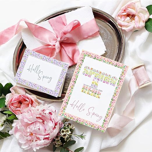 12 Rolls Floral Washi Tape Set, Butterfly Tulip Flower Writable Masking Tapes, Colored Decorative Adhesive Tape for Scrapbooking Journals DIY Crafts School Supplies Mother's Day Gift Packaging 16.4FT