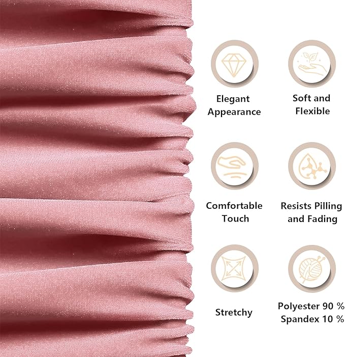 KKJIAF Dusty Rose Stretch Velvet Fabric 60 Inch Wide, 1 Yard Soft Stretchy Fabric for Sewing Clothes, Apparel, Costume, Crafts - 90% Polyester 10% Spandex