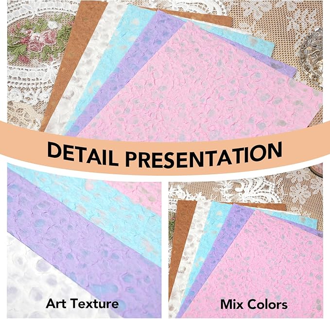 Decorative Wrinkled with Metallic Flecks, Grey and Black Tones, Art Paper Set (embossed paper)