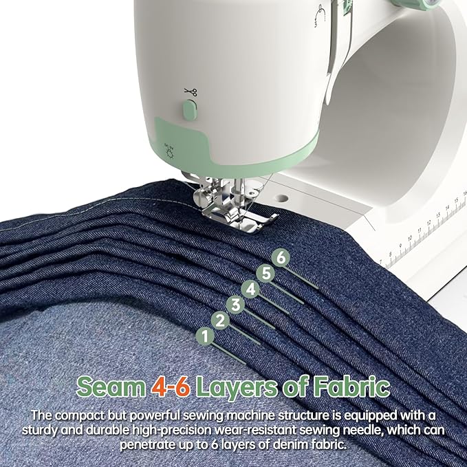 StitchMaster Pro:Ballet on twin needles.Sewing machine,sewing machine for beginners,Double needle and double thread,16 kinds of stitches.Sewing machine for Household,sewing machine for adults.