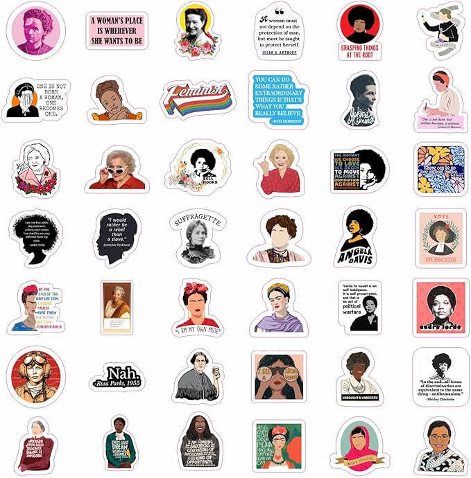 BulbaCraft Feminist Stickers for Water Bottle and Laptop - Feminism Party Supplies & Decorations, Female Empowerment & Equality Stickers, Girl Power Waterproof Vinyl Decals, Gifts for Women & Men