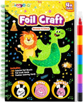 FUNNYB&G Foil Art Craft for Kids - Christmas Crafts Gift Party Favors Stocking Stuffers for Kids Fun Art Supplies Creative Birthday Gift Travel Toys for Girls Boys 4 5 6 7 8 9 Years Old (Dinosaur)