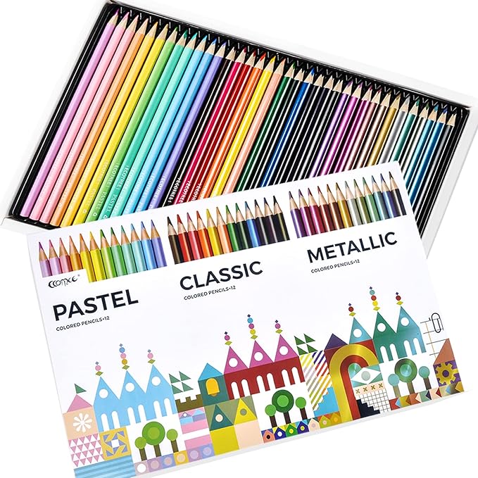 ECOTREE Stocking Stuffers, Colored Pencils, Drawing Pencils Colored Pencil for Adult Coloring Art Supplies for Coloring, Drawing, Shading, 36 Count