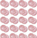 100 Pack Pink Sewing Buttons 0.35 inch 14L Glitter Round Polished 2 Hole Buttons Glossy Plastic 9mm Ideal for Sewing Blouse Skirt School Outfits Aprons Pants Jackets Accessories Bags DIY Crafts