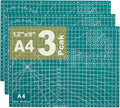 3 Pcs Self Healing Cutting Mat, A4 Craft Rotary Cutting Sewing Mat, Double Sided 5-Ply Tabletop Cutting Board for DIY Artwork Cutting, Hobbies, Stencils, Scrapbooking (12“ x 9” (3 Pcs))