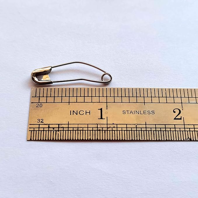 Curved Safety Pins for Quilting, Basting Pins, Size 1, 150-count