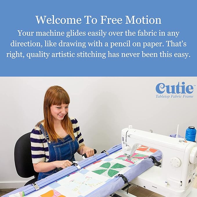 Q'nique 19X - Elite Long Arm Quilting Machine and Cutie Table Top Quilting Frame | Quilting Machine and Quilting Frame | Grace Quilting Machine | Grace Quilting Frame