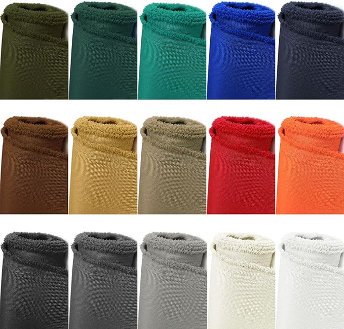 Waterproof Canvas Fabric by The Yard 600D Upholstery Cordura Fabric 58" Wide for Chairs Indoor Outdoor Water Resistant Canvas Polyester Material Sewing DIY Cloth, 3 Yards White