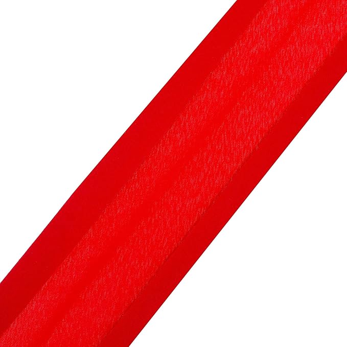 Mandala Crafts 55 Yards 1 Inch Red Double Fold Bias Tape for Sewing - Bias Binding Tape for Quilting Binding, Hemming, Seam, and Fabric Piping