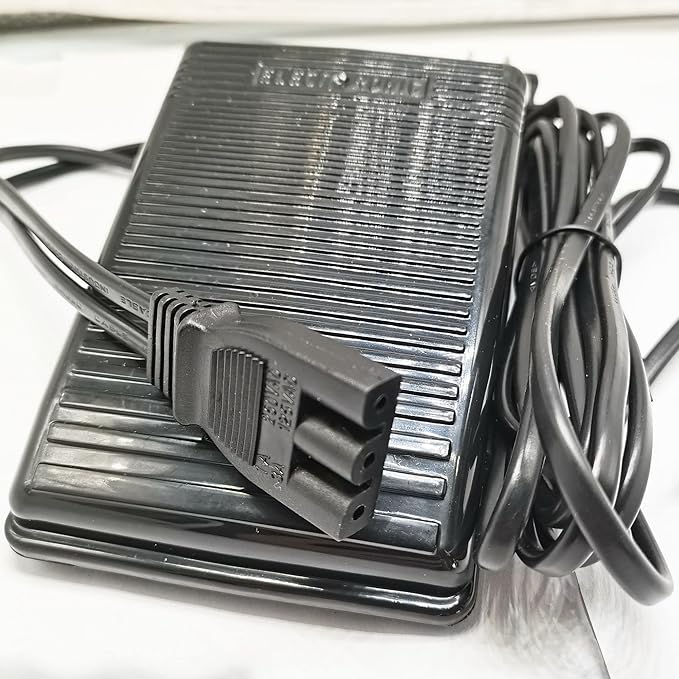 HONEYSEW Foot Control Pedal and Power Cord for Singer Sewing Machine (359102-001)
