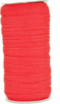 Mandala Crafts 10mm 50 Yds Roll of Red Elastic Bands for Sewing - 3/8 Flat Elastics Cord - 3 8 Inch Braided Stretch Straps for Crafting