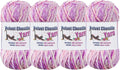 4 * 100g Fluffy Velvet Chenille Yarn for Crocheting and Knitting, Handcrafts Weaving Soft Chenille Yarn for Crocheting Clearance, Used for Making Baby Yarn Blanket, Clothes, DIY Craft (Pastel Purple)