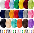 WILLBOND 100 Yards 20 Pcs Sewing Zippers Bulk #5 Nylon Coil Zippers 20 Color Assorted Zipper for Sewing with 200 Zipper Sliders for DIY Tailor Bags Purses Crafts Supplies(Bright Color)