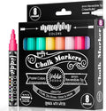 Loddie Doddie Liquid Chalk Markers - Pack of 8, Macaron Pastel, 6mm Point - Dual Tips for Chalk Pens - Versatile on Glass & Acrylic with Acrylic Markers
