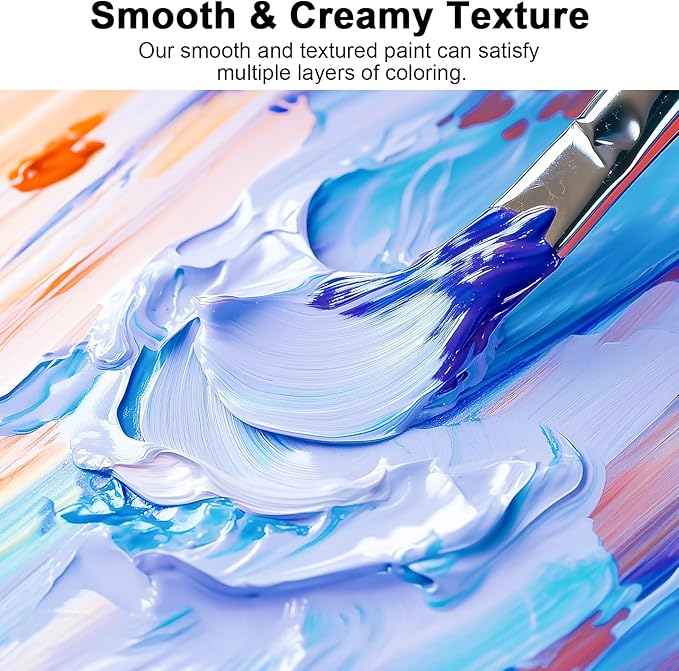 Nicpro 14 Colors Large Bulk Acrylic Paint Set (16.9 oz,500 ml) Rich Art Painting Supplies, Non Toxic for Multi Surface Rock Canvas Wood Ceramic Leather Fabric Craft for Adult with Color Wheel