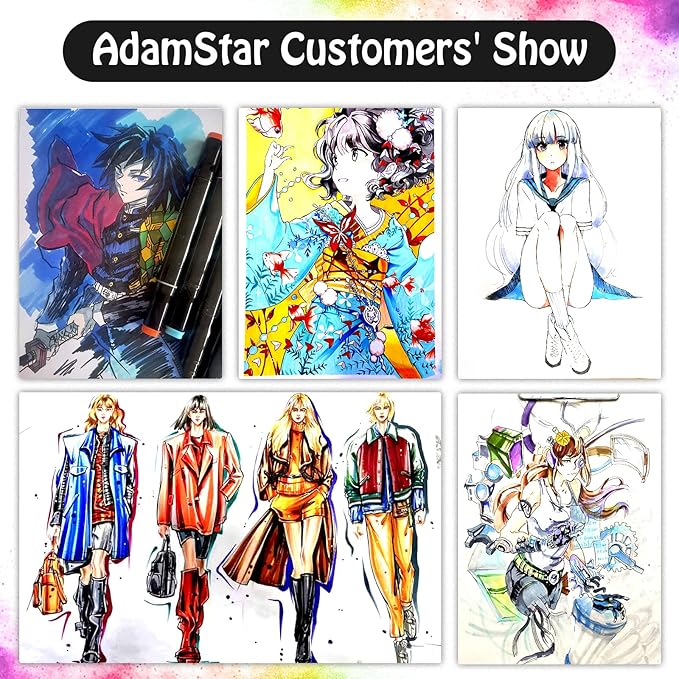 AdamStar Alcohol Markers, 80 Colors Dual Tip Art Markers for Kids & Adult Coloring, Sketching, Drawing - Paint Pens With Carry Case
