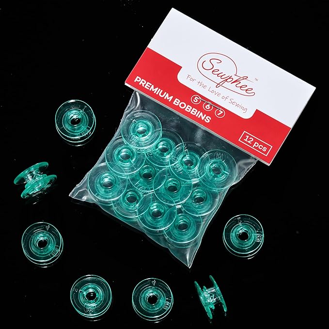 12pcs Plastic Bobbins fits Husqvarna Sewing Machine – Precision Fit, Strong and Long-Lasting Sewing Machine Accessories and Supplies for Seamless Stitching