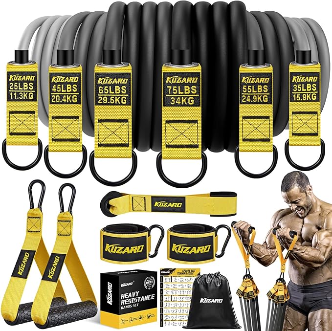 Heavy Resistance Bands for Working Out, 300lbs/360lbs Heavy Exercise Bands with Handles, Resistance Bands for Men, Weight Bands Set for Muscle Training, Strength, Yoga, Home Workout Equipment