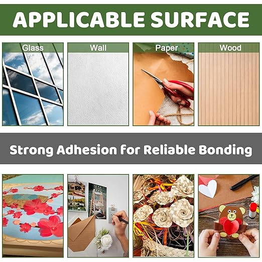 330 PCS Double Sided Foam Tape Pre Cut 1/2 X 2/5 Inch Small Adhesive Foam Squares for Crafts Thin Foam Craft Tape Split for Arts Crafts Sewing Scrapbook Kids DIY Christmas (Tape, White)