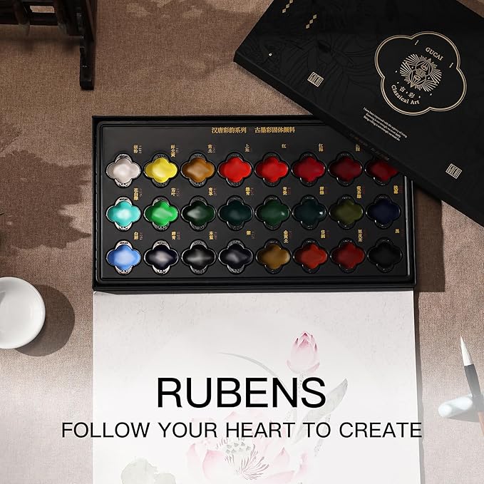 rubens Watercolor Paint Set 24 Colors,Professional Art Supplies,Water Colors Paint Adult Set，Artistro,Beginner
