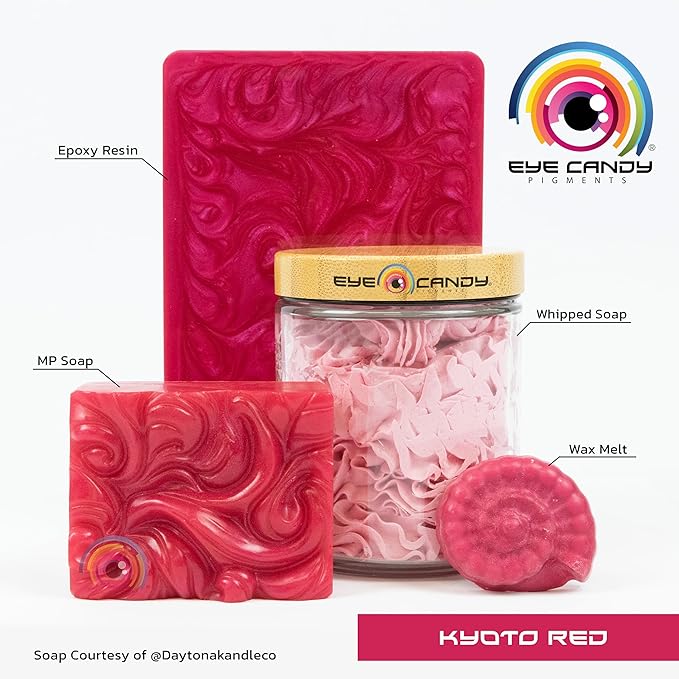 Eye Candy Pigments Premium Red Mica Powder - Kyoto Red (50gr) - for Epoxy, Resin, Soap, Paint, Woodworking, Acrylic Pouring, Bath Bombs, Fishing Lures - DIY Arts and Crafts Additive