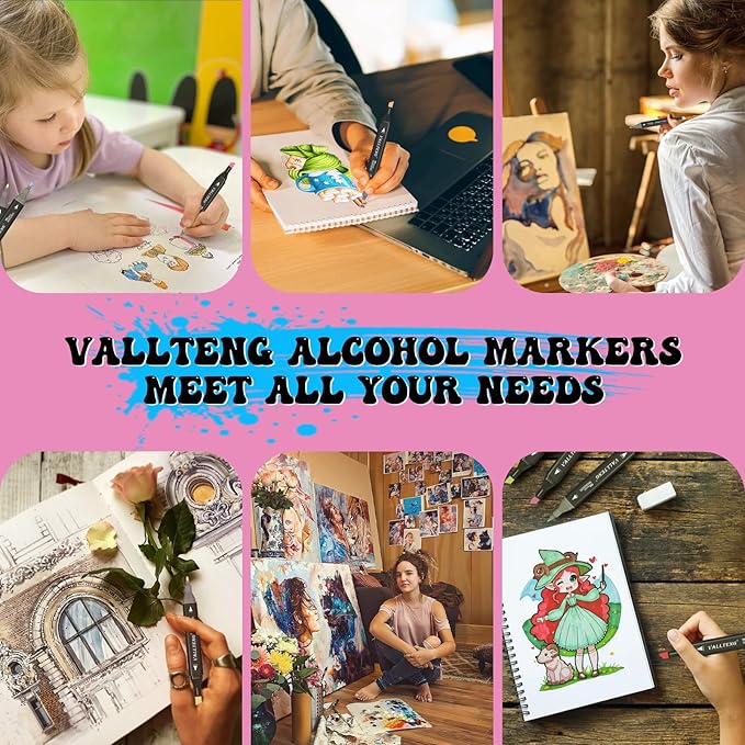 120 Color Alcohol Markers,Dual Tip Art Marker Pen, Classic Series Alcohol Felt Permanent Markers, Animation Art Sketch Sketching, Alcohol-based Markers