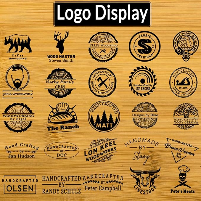 Custom Wood Branding Iron Personalized - Make Your Logo Metal Branding Iron for Wood Burning Stamp Leather Meat Paper Plastic Burger Bun, Handcrafted Design Weddings Stamps
