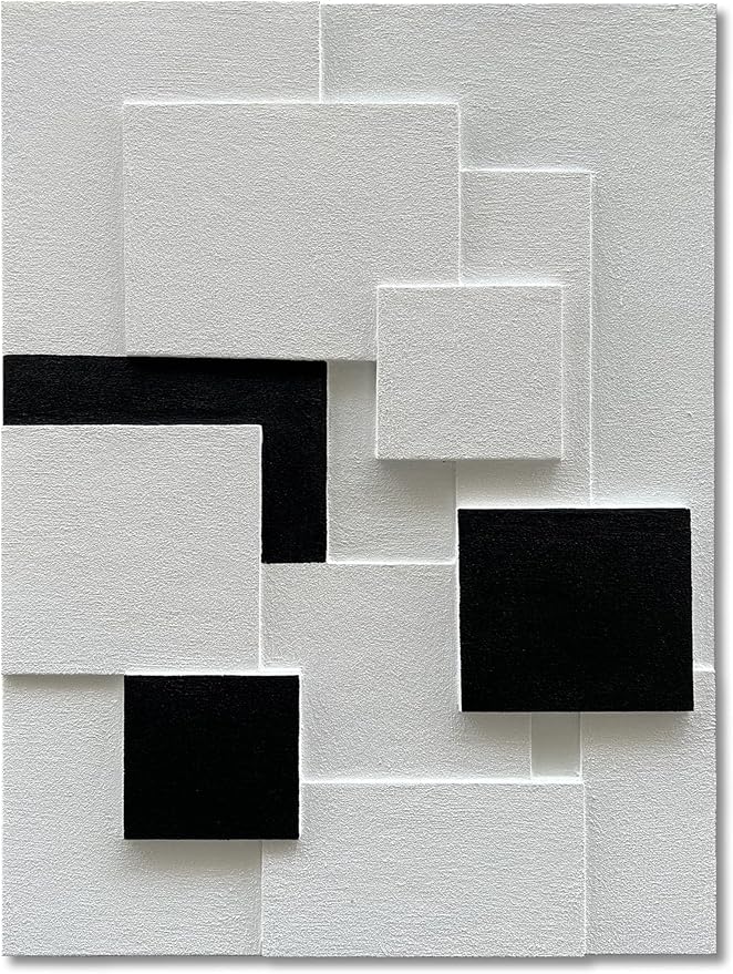 Art 40x28 inches Modern Minimalist Black and White Abstract Art Oil Painting Hand-Painted Canvas Art Painter House Wall Decorative
