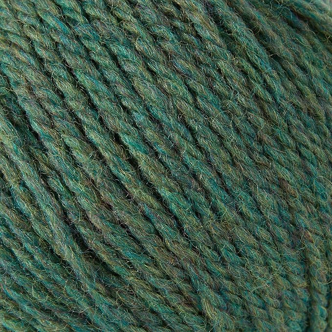 100% Merino Wool Yarn, 3-Ply Luxurious and Soft Yarn for Hand Knitting & Crocheting (Dark Green,3Balls)
