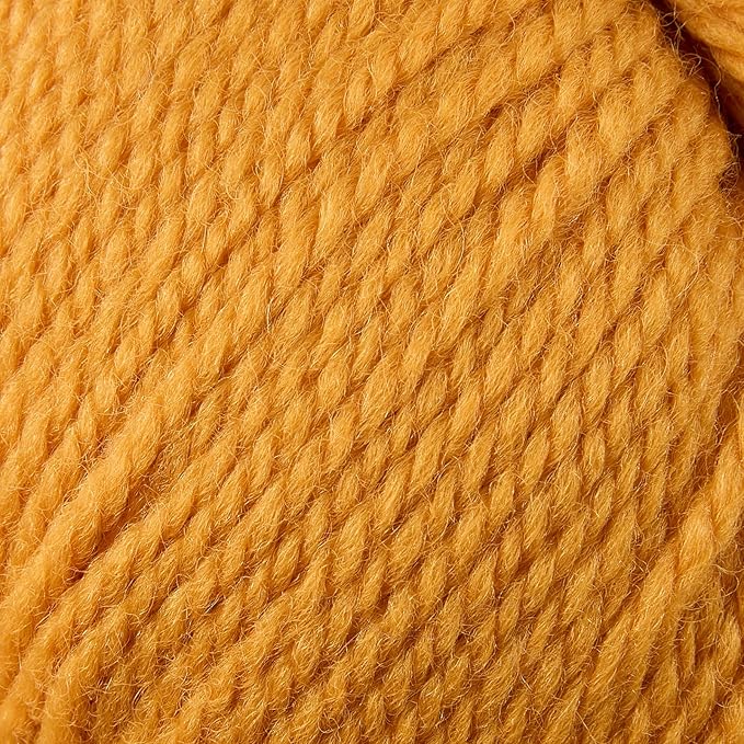 100% Merino Wool Yarn 3-Ply Luxurious and Soft Yarn for Hand Knitting & Crocheting (Autumn Yellow,3Balls)