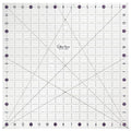 The Quilted Bear Quilting Rulers - Transparent Acrylic Non Slip Quilting, Patchwork & Sewing Ruler with Clear Black Lines & 30, 45 & 60 Degree Angles for Perfect Accuracy & Precision (15.5" x 15.5")