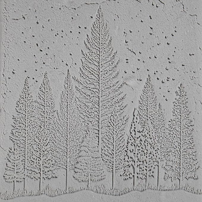 Frosty Retreat Collection 4-Pack Clay Texture Rollers (4") - Winter Set #01 - Embossing Pattern Rollers for Polymer & Ceramic Clay, Pottery & Crafts