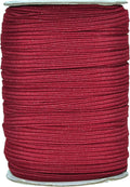 Mandala Crafts 6mm 50 Yds Roll of Maroon Elastic Bands for Sewing - 1/4 Flat Elastics Cord - 1 4 Inch Braided Stretch Straps for Crafting