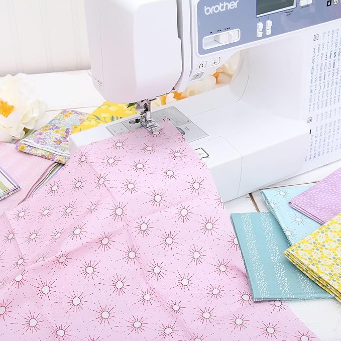 Threadart Exclusive 5 Fat Quarter Bundles - White and Purple Vintage Prints 100% Cotton Fabric - Premium 100% Cotton Quilting Fabric - No Duplicates - Full Size Fat Quarters 18"x21" - White and Purple