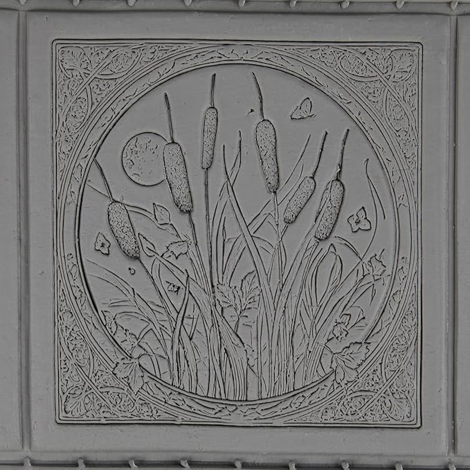 Cattails Clay Texture Roller (4") - Flower Set #02 - Embossing Pattern Roller for Polymer & Ceramic Clay, Pottery & Crafts