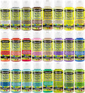 DecoArt Patio Outdoor Paint Set – 24 Starter Colors (2 fl oz Bottles) – Outdoor Weatherproof Permanent Paints for Wood, Terra Cotta & DIY Crafts