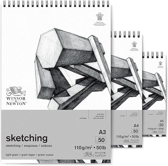 Winsor & Newton Sketch Paper, A4, Extra White 50 Count