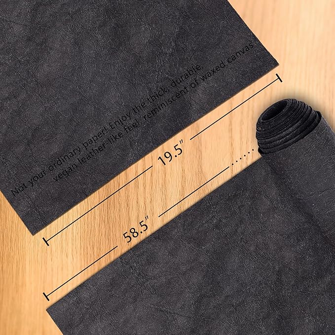 Washable Kraft Paper Roll - 16.9" x1.62 Yard Sewable Kraft Paper Fabric for Bag Making - Durable,Degradable and Washable Paper Material for DIY Foldable Grocery Bags (GZ02)