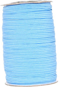 Mandala Crafts 6mm 50 Yds Roll of Sky Blue Elastic Bands for Sewing - 1/4 Flat Elastics Cord - 1 4 Inch Braided Stretch Straps for Crafting