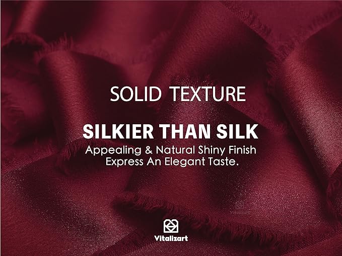 Vitalizart Silk Satin Ribbon 1-1/2 inch x 15 Yard Burgundy Red Handmade Frayed Ribbons for Gift Wrapping Baby Shower Wedding Bridal Bouquets Holiday Decor