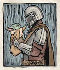 DIAMOND ART CLUB The Mandalorian and The Child Diamond Painting Kit, Fun DIY Crafts for Adults, Round Diamond Art Canvas, 13" x 15"