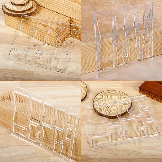 Router Templates for Woodworking,Router Jig Butterfly Inlay Templates Decorative,13-in-1 Bowtie Router Templates(10 * 7.8 inches)
