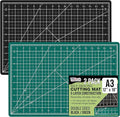 U.S. Art Supply 12" x 18" Self-Healing Cutting Mat 5-Ply (2 Pack) - Double-Sided Green/Black Craft Mat, Non-Slip Cutting Mats for Crafts, Sewing, Quilting, Scrapbooking