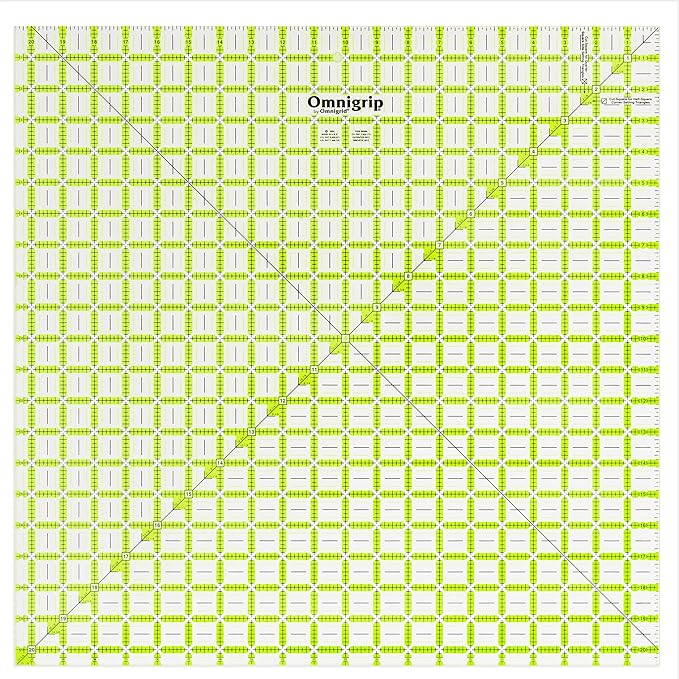 Omnigrip 20-1/2" x 20-1/2" Non-Slip Square Quilting Ruler by Omnigrid