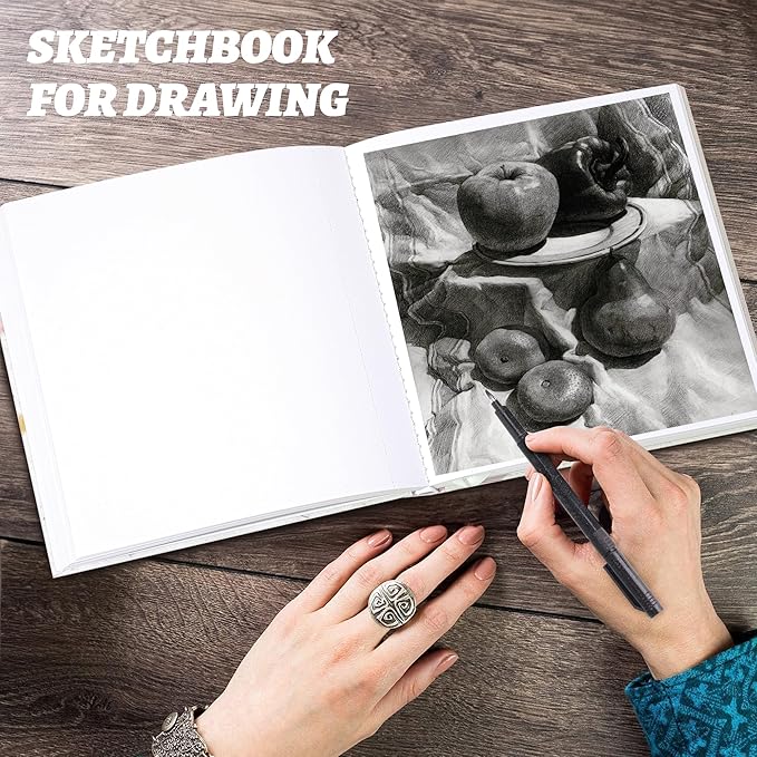 Yoment 8 x 8 Hardcover Small Sketch Book Sketchbook for Drawing 185GSM Thick Paper 160 Pages Square Art Mixed Media Sketch Books Sketch Pad for Women Adults