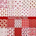 Breling 20 Pcs Valentine‘s Day Fabric Bundles Red Pink Heart Love Printed Fabric Fat Quarters Quilting Patchwork Heart Fabric for DIY Valentine Party Sewing Craft Decor, 20 Styles, 10 x 10 Inch