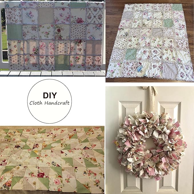 Hanjunzhao Layer Cake Fabric for Quilting 10 inch, Layer Cake Fabric Clearance, Layer Cakes 10 inch Squares for Quilting, Sewing, Birthday Valentine's Party Decor, and Crafts, Vintage Floral